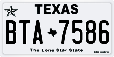 TX license plate BTA7586
