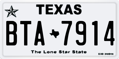 TX license plate BTA7914