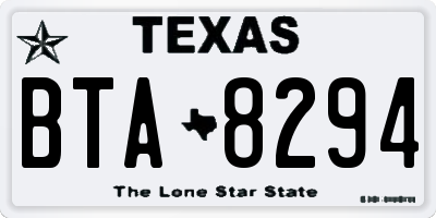 TX license plate BTA8294