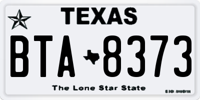TX license plate BTA8373