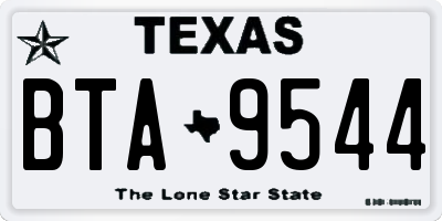 TX license plate BTA9544