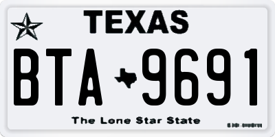 TX license plate BTA9691