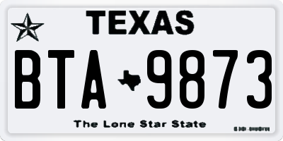 TX license plate BTA9873