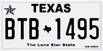 TX license plate BTB1495