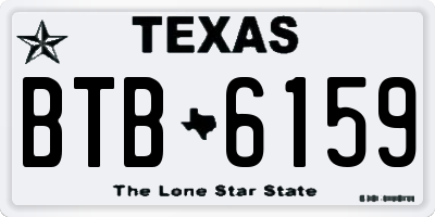 TX license plate BTB6159