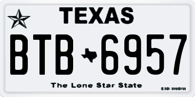 TX license plate BTB6957