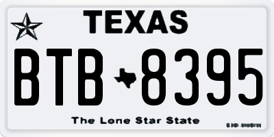 TX license plate BTB8395