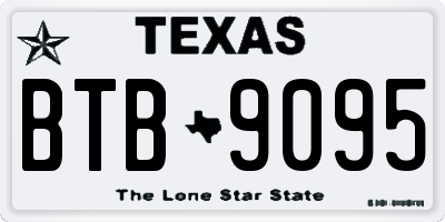 TX license plate BTB9095