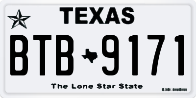 TX license plate BTB9171