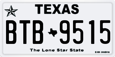TX license plate BTB9515