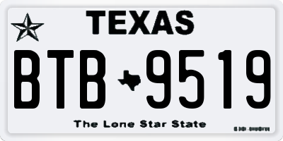 TX license plate BTB9519