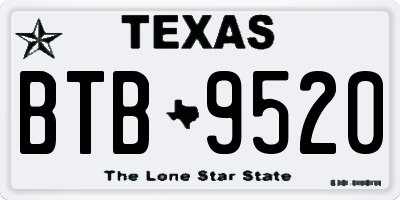TX license plate BTB9520