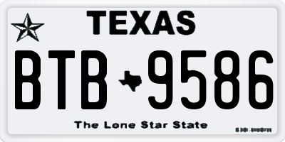 TX license plate BTB9586