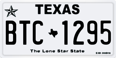 TX license plate BTC1295