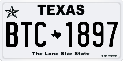 TX license plate BTC1897
