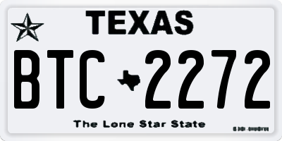 TX license plate BTC2272