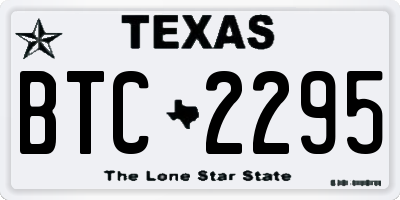 TX license plate BTC2295