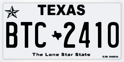 TX license plate BTC2410