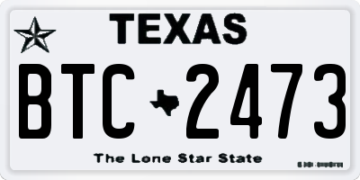 TX license plate BTC2473