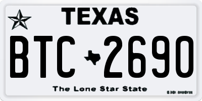 TX license plate BTC2690