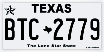 TX license plate BTC2779