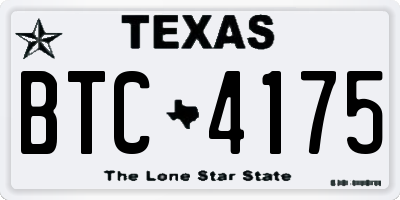 TX license plate BTC4175