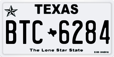 TX license plate BTC6284