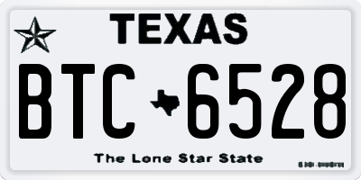 TX license plate BTC6528
