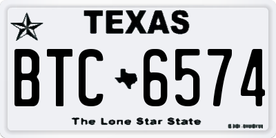 TX license plate BTC6574