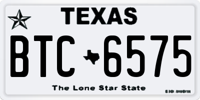 TX license plate BTC6575