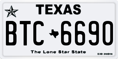 TX license plate BTC6690