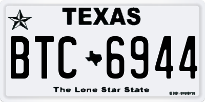 TX license plate BTC6944
