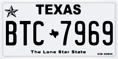 TX license plate BTC7969