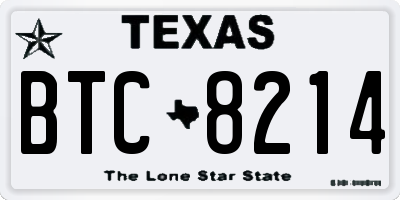 TX license plate BTC8214