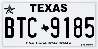 TX license plate BTC9185