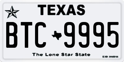TX license plate BTC9995