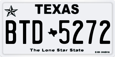 TX license plate BTD5272