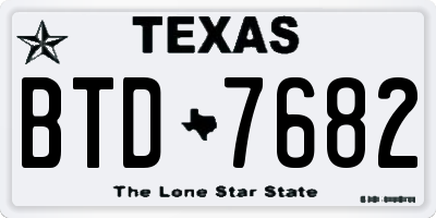 TX license plate BTD7682