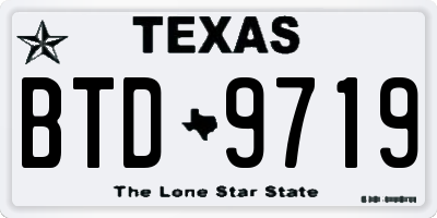 TX license plate BTD9719