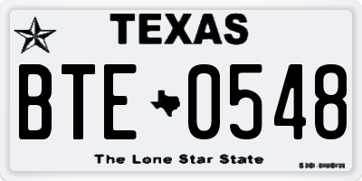 TX license plate BTE0548