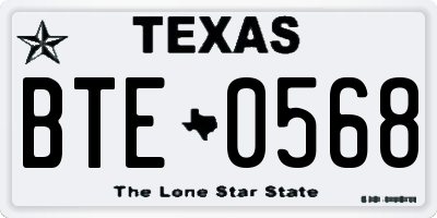 TX license plate BTE0568