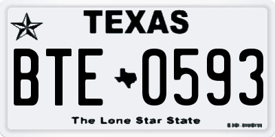 TX license plate BTE0593