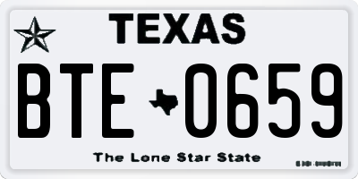 TX license plate BTE0659