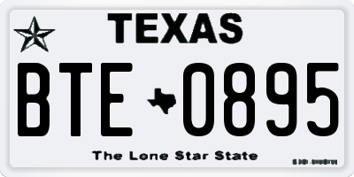 TX license plate BTE0895
