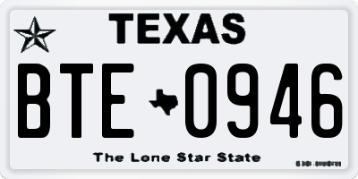 TX license plate BTE0946