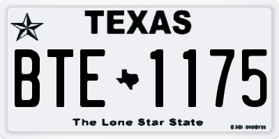 TX license plate BTE1175