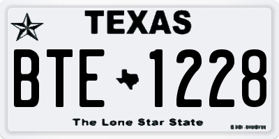 TX license plate BTE1228