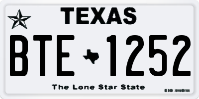 TX license plate BTE1252