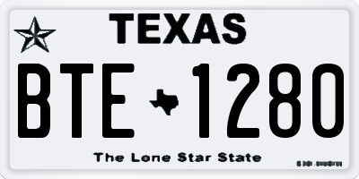 TX license plate BTE1280