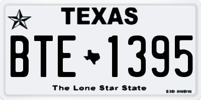 TX license plate BTE1395